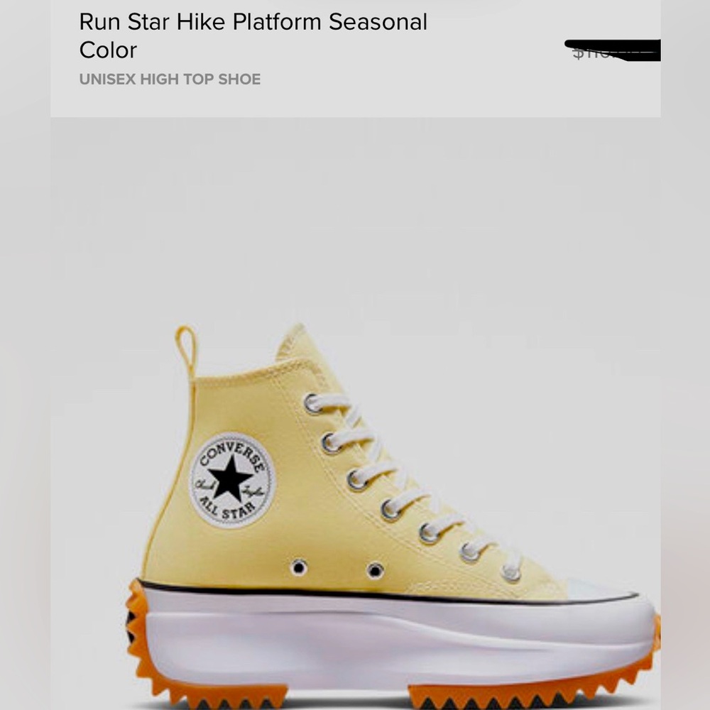 Run star hike platform: Unisex  
Lemon drop/black/white
Men’s 8.5/ Women’s 10
